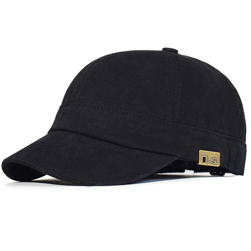 Short Brim Baseball Cap Cotton Soft Vintage Dad Hat Adjustable Cap-Women's Caps-Arimonz-Arimonz