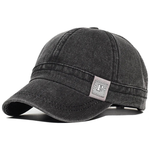 Short Brim Washed Cotton Baseball Cap Women Soft Vintage Dad Hat-Women's Caps-Arimonz-Arimonz