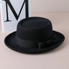 Simple Fashion Bow Wool Top Hat Retro British Style Rolled Brim Hat-Hats-Arimonz-Arimonz