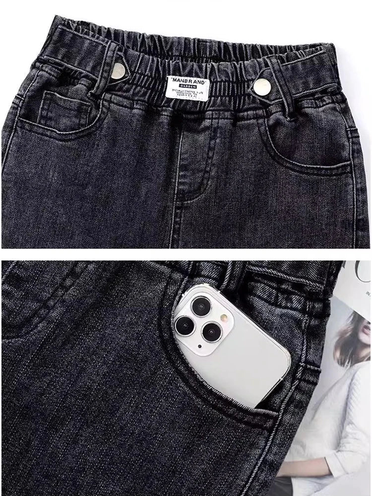 Skinny Denim Pencil Pants Women Casual Plush Velvet Lined Warm Jeans-Skinny Jeans-Arimonz-Arimonz