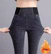 Skinny Denim Pencil Pants Women Casual Plush Velvet Lined Warm Jeans-Skinny Jeans-Arimonz-black grey-26-Arimonz