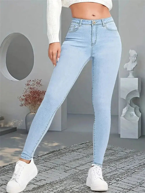 Skinny Jeans Lady Slim Fit Pencil Jeans Girls Leggings Straight Denim-Skinny Jeans-Arimonz-Arimonz