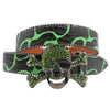 Skull Rhinestone Belts Crystal Studded Diamond Bling Bling Belt-Belts-Arimonz-HWKLT-Green-125cm/49inches-Arimonz