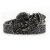 Skull Rhinestone Belts Crystal Studded Diamond Bling Bling Belt-Belts-Arimonz-KLT-Shiny black-125cm/49inches-Arimonz