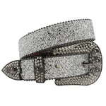 Skull Rhinestone Belts Crystal Studded Diamond Bling Bling Belt-Belts-Arimonz-Silver-115CM/45inches-Arimonz