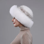 Soft Genuine Fur Hats Women Winter Knitted Bomber Hat Natural Fur-Winter Hats-Arimonz-Arimonz