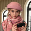 Solid Color Winter Wool Cloche Hat Autumn Painter French Hepburn Hat-Winter Hats-Arimonz-Arimonz