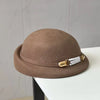 Solid Color Winter Wool Cloche Hat Autumn Painter French Hepburn Hat-Winter Hats-Arimonz-Arimonz