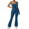 Solid Sleeveless Jumpsuit Women Elastic Hight Outfit Fitness Sportwear-Casual Jumpsuits & Rompers-Arimonz-Arimonz