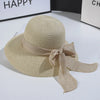 Straw Beach Hat with Ribbon Sun Protection Summer Outing Hat-Summer Hats-Arimonz-Arimonz