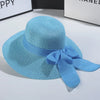 Straw Beach Hat with Ribbon Sun Protection Summer Outing Hat-Summer Hats-Arimonz-Arimonz