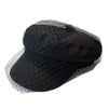 Street Style Newsboy Denim Beret with Mesh Lace Flat Cap for Women-Women's Caps-Arimonz-Black-21-22in-Arimonz