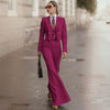 Striped Double-Breasted 3pcs Suit Jacket Pants and Vest Office Outfit-Wear To Work Sets-Arimonz-Arimonz