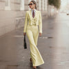 Striped Double-Breasted 3pcs Suit Jacket Pants and Vest Office Outfit-Wear To Work Sets-Arimonz-Arimonz