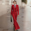 Striped Double-Breasted 3pcs Suit Jacket Pants and Vest Office Outfit-Wear To Work Sets-Arimonz-Arimonz