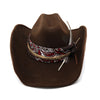 Stylish Cowboy Hats with Feather and Wide Brim Trendy Fedora Caps for Outdoor Activities Unisex Fashion Accessories-Arimonz-Arimonz