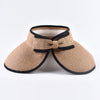 Summer Empty Top Straw Hat Foldable Wide Large Brim Bowknot Sun Hat-Summer Hats-Arimonz-Arimonz