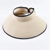 Summer Empty Top Straw Hat Foldable Wide Large Brim Bowknot Sun Hat-Summer Hats-Arimonz-Arimonz