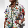 Summer Pattern Printing Holiday 2pc Sets Long Sleeved Shirt Outfit-Wear To Work Sets-Arimonz-Arimonz