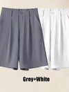 Summer Shorts Loose Ventilate Solid High Waisted Short for Women-Shorts-Arimonz-Arimonz