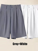 Summer Shorts Loose Ventilate Solid High Waisted Short for Women-Shorts-Arimonz-Arimonz