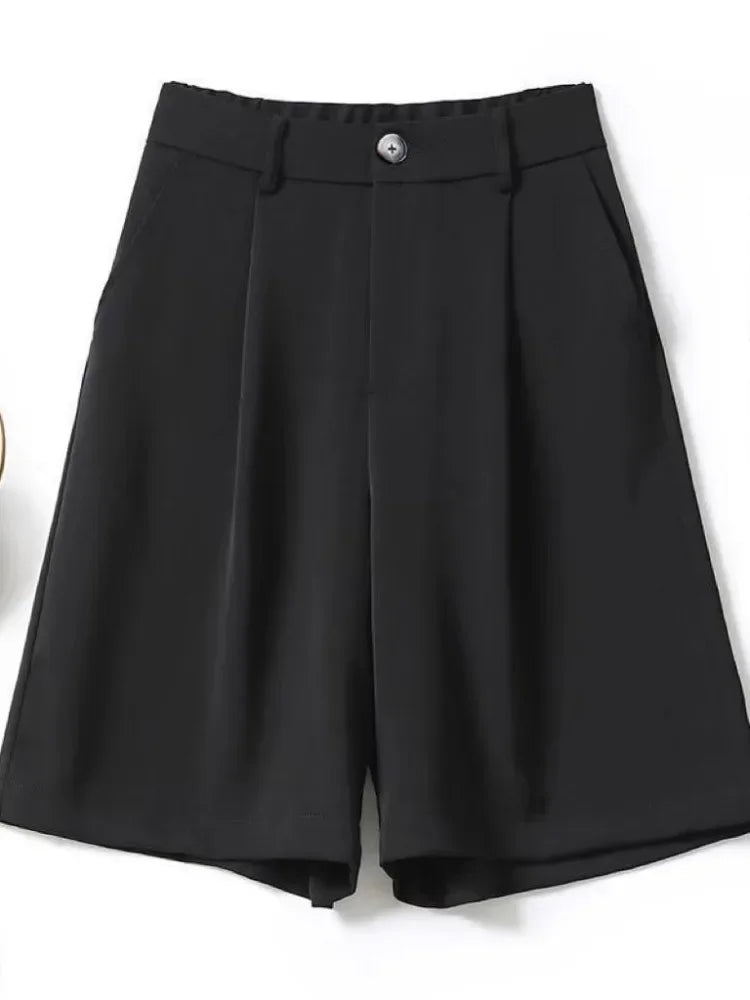 Summer Shorts Loose Ventilate Solid High Waisted Short for Women-Shorts-Arimonz-Arimonz