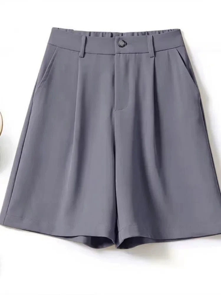 Summer Shorts Loose Ventilate Solid High Waisted Short for Women-Shorts-Arimonz-Arimonz