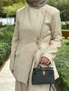 Tassel Design Asymmetric Button Fit Blazer and High Waist Loose Pants-Wear To Work Sets-Arimonz-Arimonz