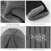 Thick Fleece-Lined Cuffed Knit Hat Stretchy Winter Beanie Hat-Winter Hats-Arimonz-Arimonz