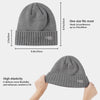 Thick Fleece-Lined Cuffed Knit Hat Stretchy Winter Beanie Hat-Winter Hats-Arimonz-Arimonz