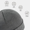Thick Fleece-Lined Cuffed Knit Hat Stretchy Winter Beanie Hat-Winter Hats-Arimonz-Arimonz