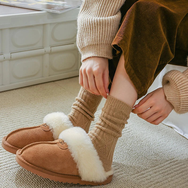 Thicken Thermal Cashmere Wool Solid Color 6 Pairs Winter Warm Socks-Socks & Tights-Arimonz-Arimonz