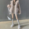 Thickened Mink Velvet Coat Women Winter Clothes Plush Hooded Fur Coat-Fuzzy Jackets-Arimonz-Arimonz