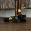 Thin Genuine Leather Belt Cowskin Waistband with Copper Pin Buckle-Belts-Arimonz-Arimonz