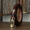 Thin Genuine Leather Belt Cowskin Waistband with Copper Pin Buckle-Belts-Arimonz-Arimonz