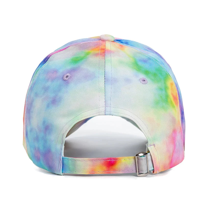 Tie-Dye Baseball Cap Multicolor Irregular Print Streetwear Outdoor Hat-Women's Caps-Arimonz-Arimonz