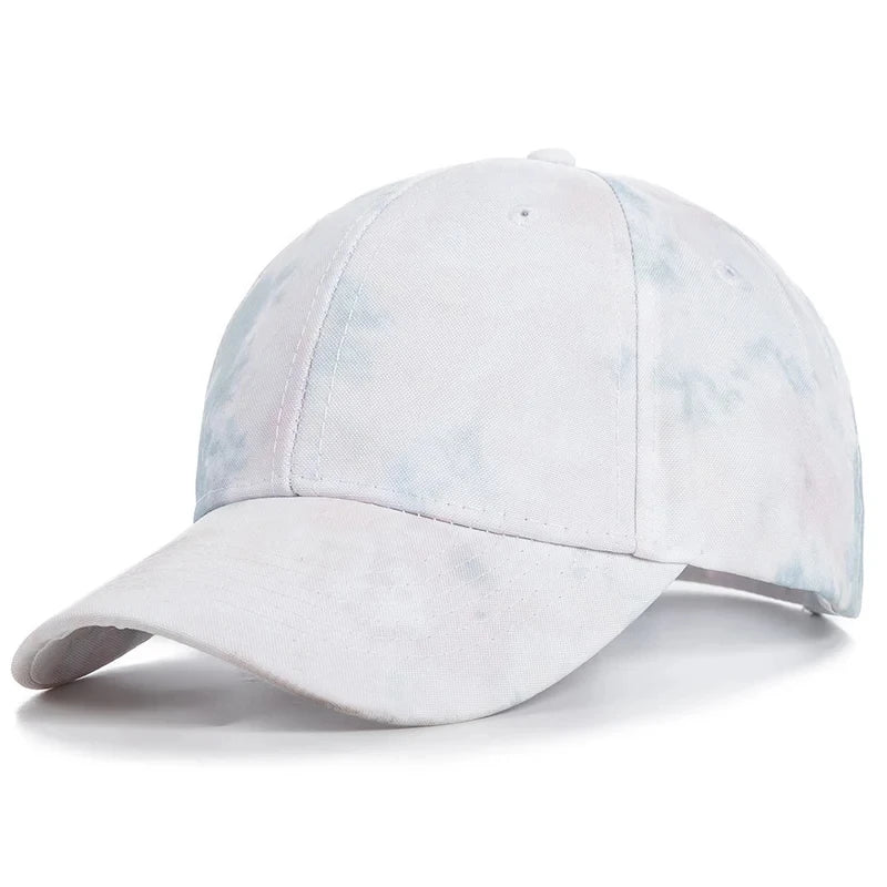 Tie-Dye Baseball Cap Multicolor Irregular Print Streetwear Outdoor Hat-Women's Caps-Arimonz-Beige-21-23in-Arimonz