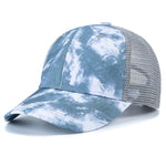 Tie-Dye Baseball Cap Multicolor Irregular Print Streetwear Outdoor Hat-Women's Caps-Arimonz-Blue 2-21-23in-Arimonz