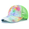 Tie-Dye Baseball Cap Multicolor Irregular Print Streetwear Outdoor Hat-Women's Caps-Arimonz-Green 2-21-23in-Arimonz