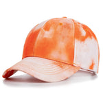 Tie-Dye Baseball Cap Multicolor Irregular Print Streetwear Outdoor Hat-Women's Caps-Arimonz-Orange-21-23in-Arimonz
