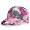 Tie-Dye Baseball Cap Multicolor Irregular Print Streetwear Outdoor Hat-Women's Caps-Arimonz-Rose Red-21-23in-Arimonz