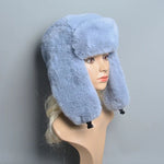 Trapper Windproof Warm Earflap Bonnet Bomber Hat Snow Caps Winter Hat-Winter Hats-Arimonz-Blue grey-Suitable (55cm-61cm) 22-24 inches-Arimonz