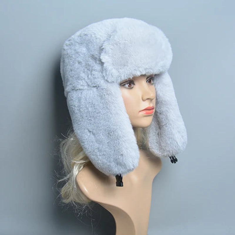 Trapper Windproof Warm Earflap Bonnet Bomber Hat Snow Caps Winter Hat-Winter Hats-Arimonz-Light Grey-Suitable (55cm-61cm) 22-24 inches-Arimonz