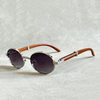 Trendy Designer Wooden Sunglasses Luxury Vintage UV Protection Shades-Sunglasses-Arimonz-Arimonz