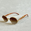 Trendy Designer Wooden Sunglasses Luxury Vintage UV Protection Shades-Sunglasses-Arimonz-Arimonz
