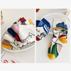 Trendy Personality Tide 5 Pairs Graffiti Unisex Cotton Couple Socks-Socks & Tights-Arimonz-Arimonz
