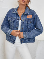 Turn-down Collar Loose Denim Jacket Single Breasted Casual Jean Jacket-Jean Jackets-Arimonz-Chaohua Dark Blue-S-Arimonz