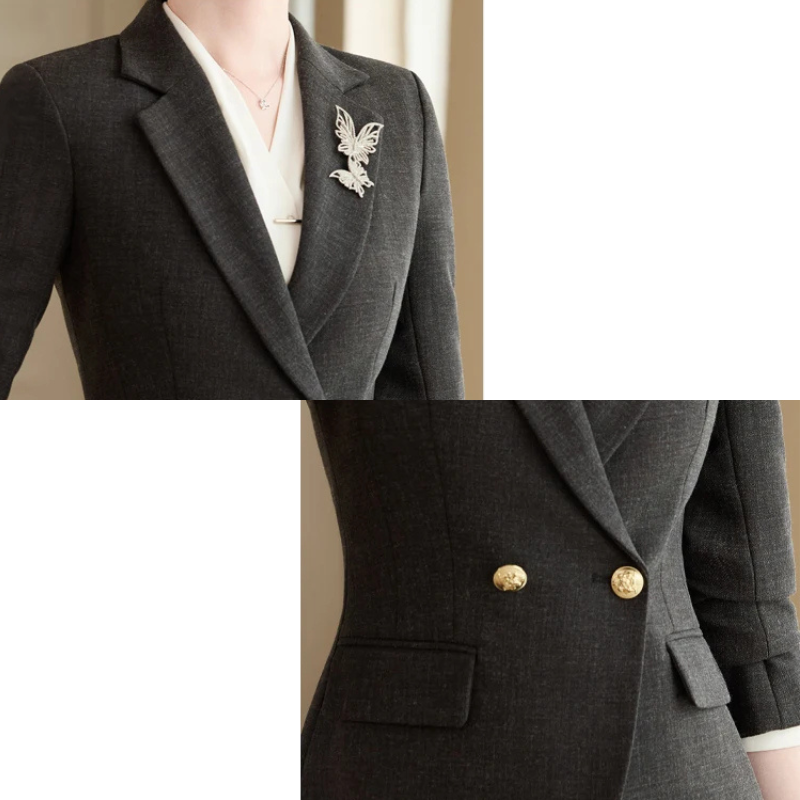 Two-piece Trouser Pants and Suit Jacket Stylish Professional Suit Set-Wear To Work Sets-Arimonz-Arimonz