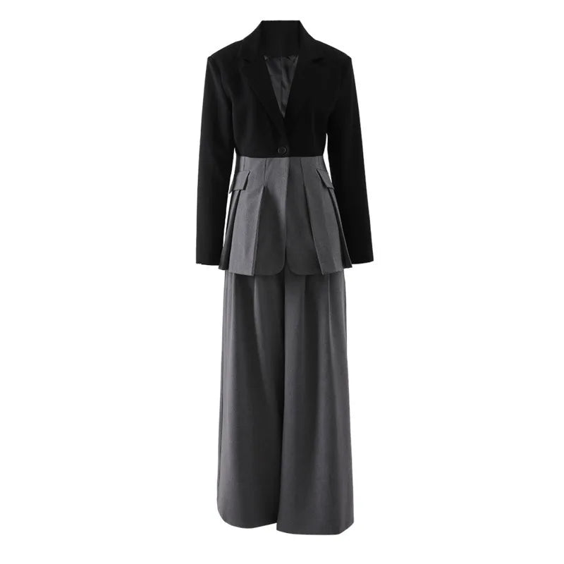 Two Tone Suit Set Office Lightweight Wear Matching Outfit Suit Set-Wear To Work Sets-Arimonz-Arimonz