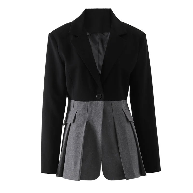 Two Tone Suit Set Office Lightweight Wear Matching Outfit Suit Set-Wear To Work Sets-Arimonz-Arimonz